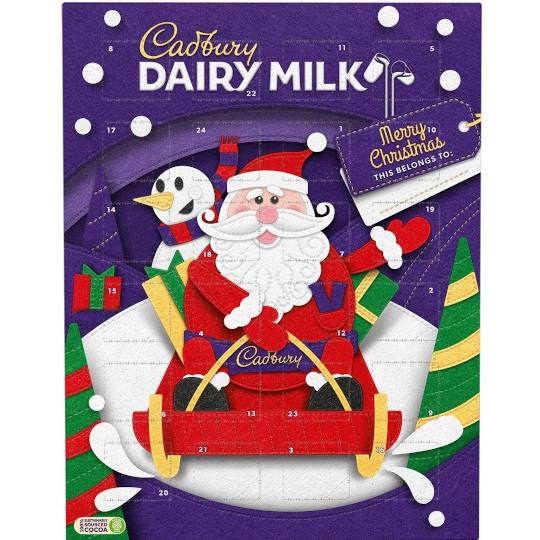 Buy Cadbury Dairy Milk Chocolate Advent Calendar from cadbury Cadbury Dairy Milk Chocolate Advent Calendar