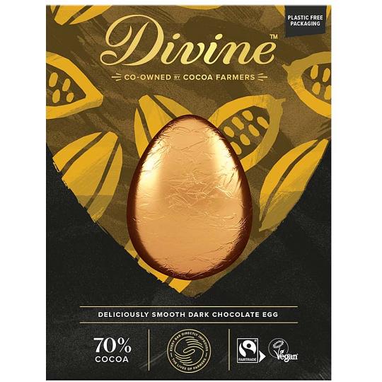 Buy Divine Dark Chocolate Easter Egg from ethicalsuperstore Divine Dark Chocolate Easter Egg