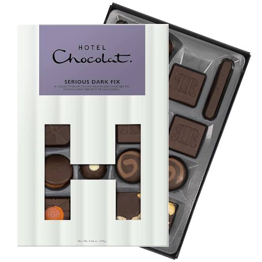 Hotel Chocolat Serious Dark Fix H-Box Chocolate Box | choc-o