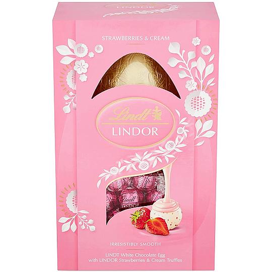 Lindt LINDOR Strawberry & Cream Easter Egg 260g