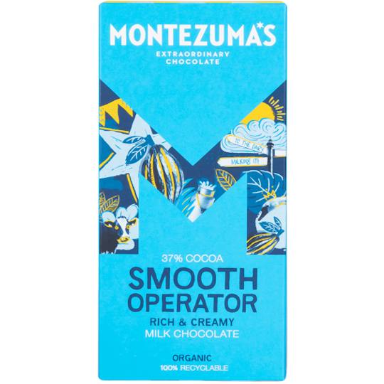 Buy Montezuma’s Smooth Operator 37% Cocoa Milk Chocolate Bar 90g from montezumas Montezuma’s Smooth Operator 37% Cocoa Milk Chocolate Bar 90g