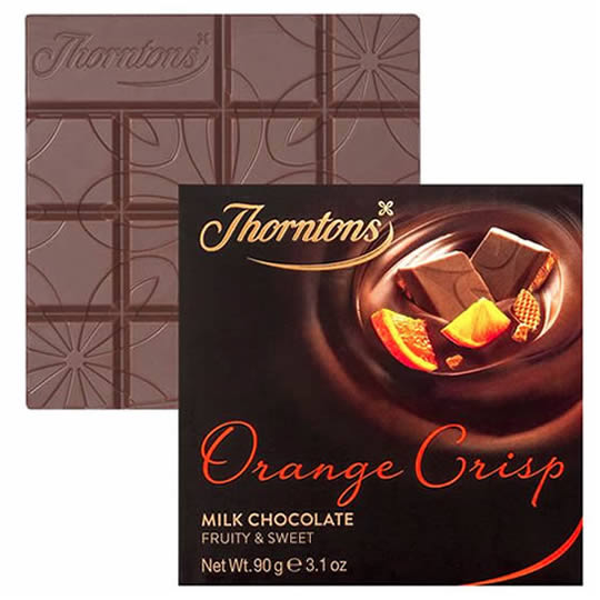 Thorntons Orange Crisp Milk Chocolate Block